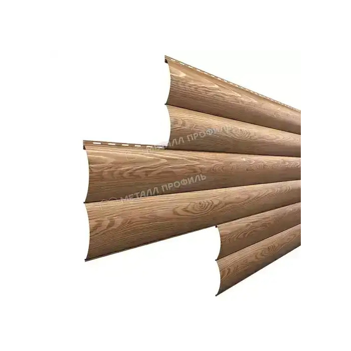 Металлический сайдинг Woodstock Металл-Профиль ECOSTEEL Кедр 28х330